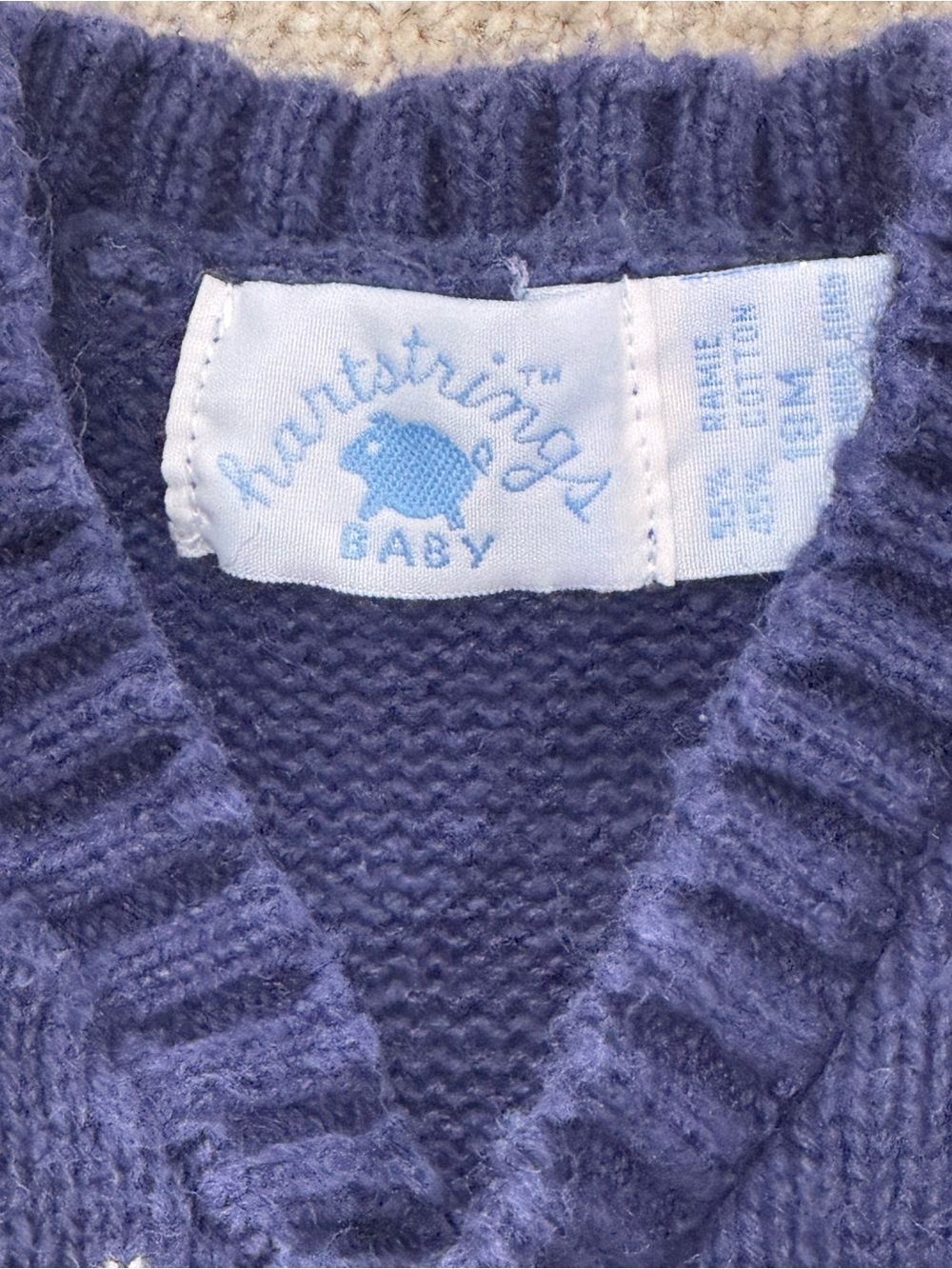 Vtg Heartstrings Sz 12-18m Baby Christmas Winter Knit Cardigan - Picture 3 of 4